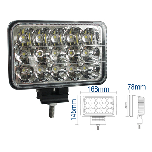 Faros LEDs delanteros H4 rectangulares de 6