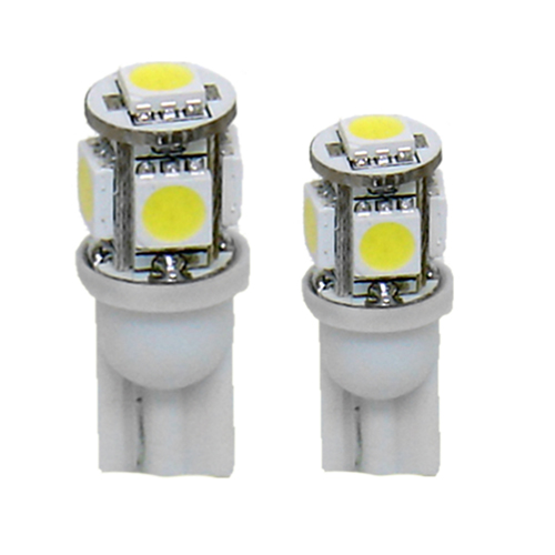 LEDs T10 / W5W, 5 LEDs, 12V, 6000K