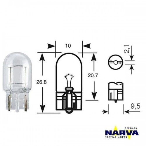 Bulb 12V 3W  w2,1x9,5d  NARVA 17097