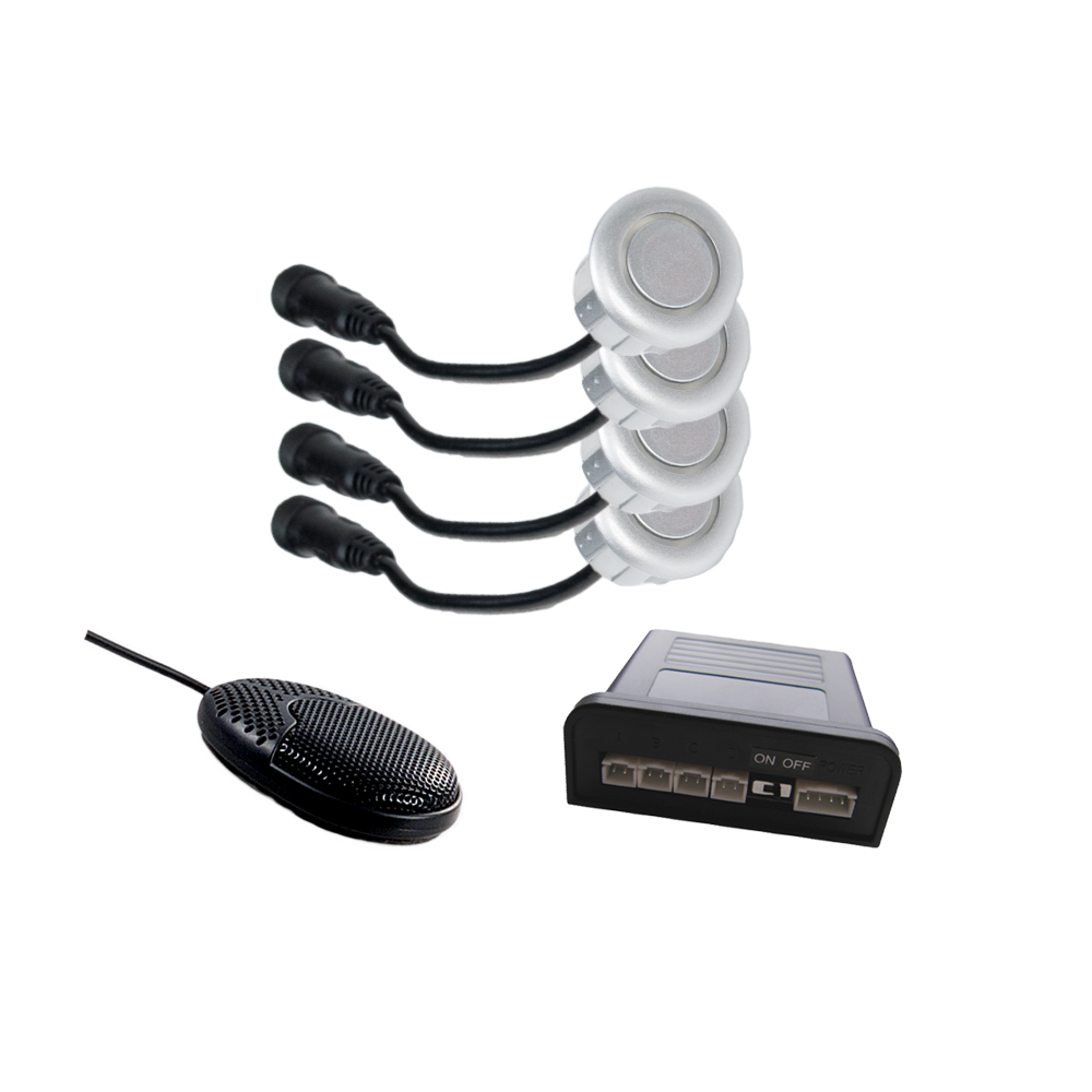 Sensores Estacionamento Traseiros Cinza com Buzzer