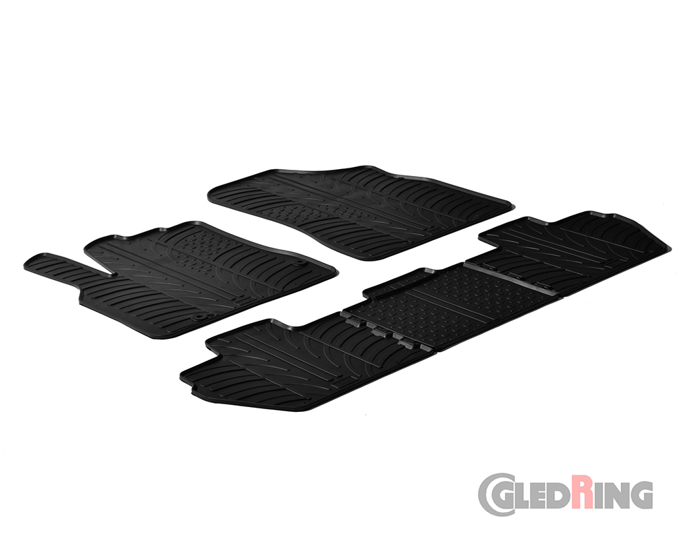 Tapetes de borracha para Peugeot Partner, 2008-2018