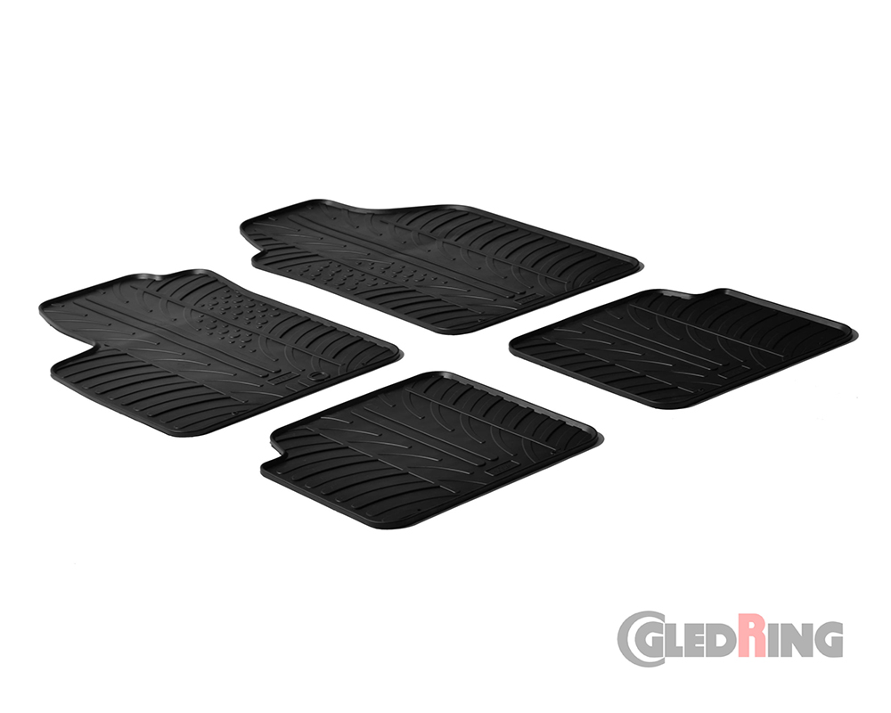 Tapetes de borracha para Fiat 500, 2007-2012
