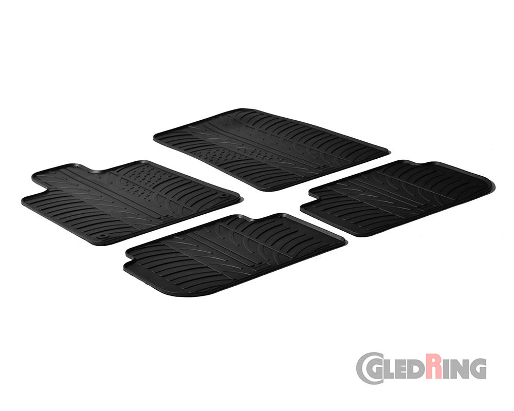 Rubber mats for Peugeot 407, 2004-
