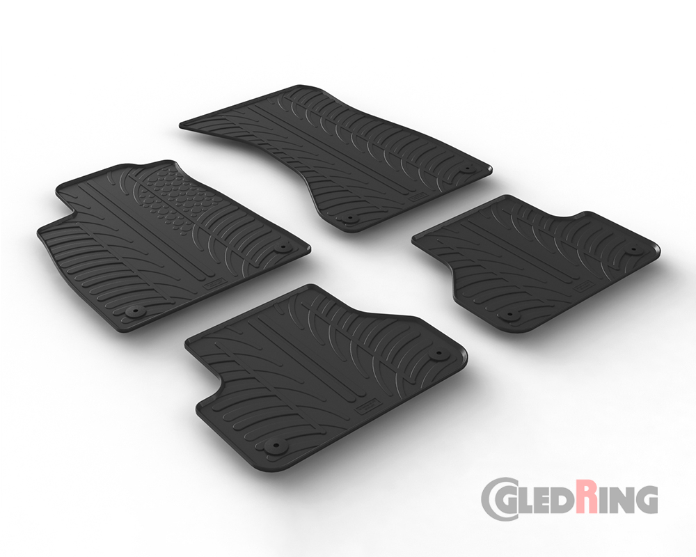 Alfombrillas goma para Audi A4, 2011- (Avant & Sedán, Manual y Automática)