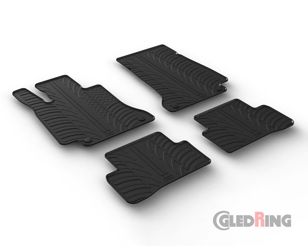 Rubber mats for Mercedes Class C, W205, 2014-2021 (Manual & Automatic)