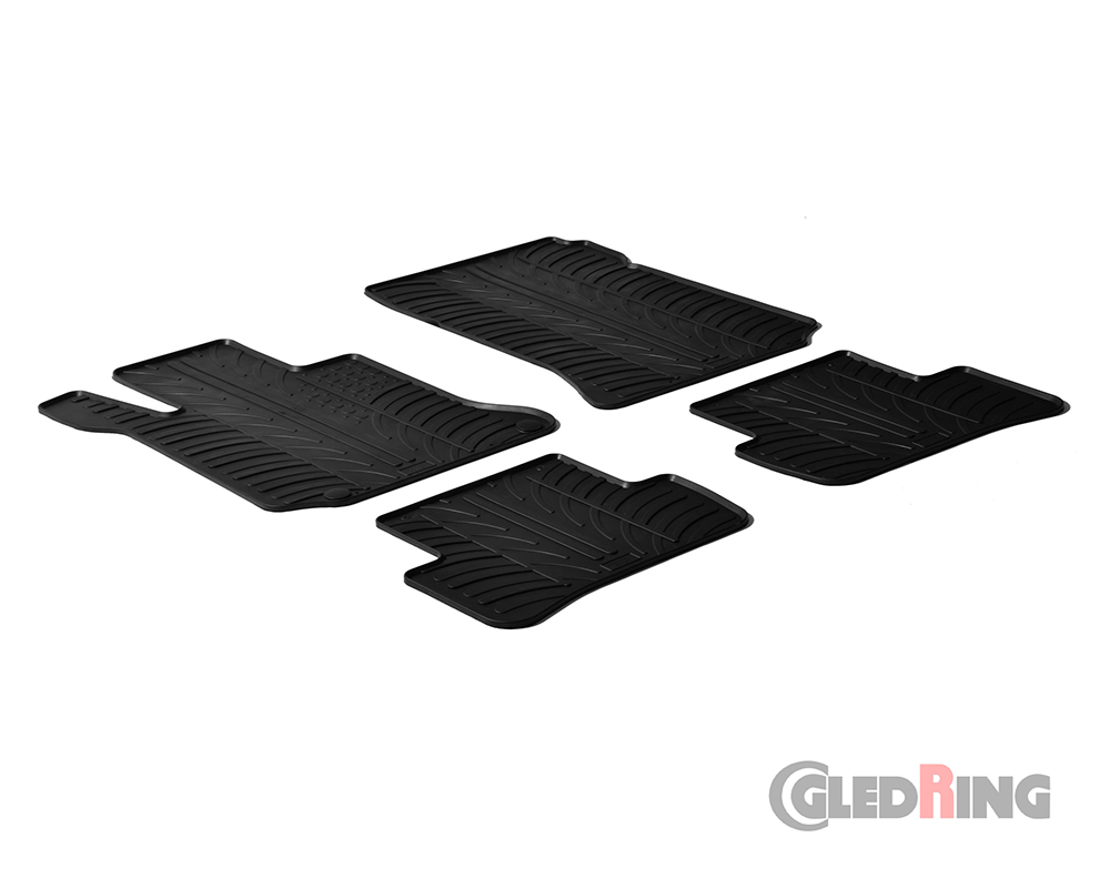 Rubber mats for Mercedes Class C, W204, 2007-2013