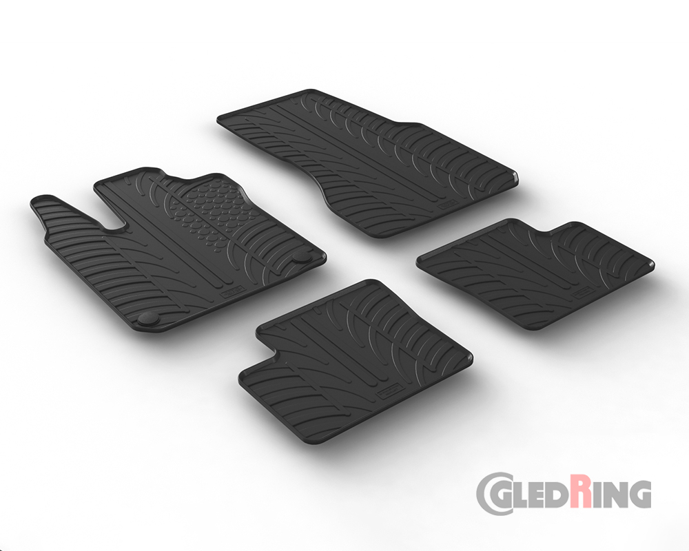 Tapetes de borracha para Smart Forfour 453, 2014-