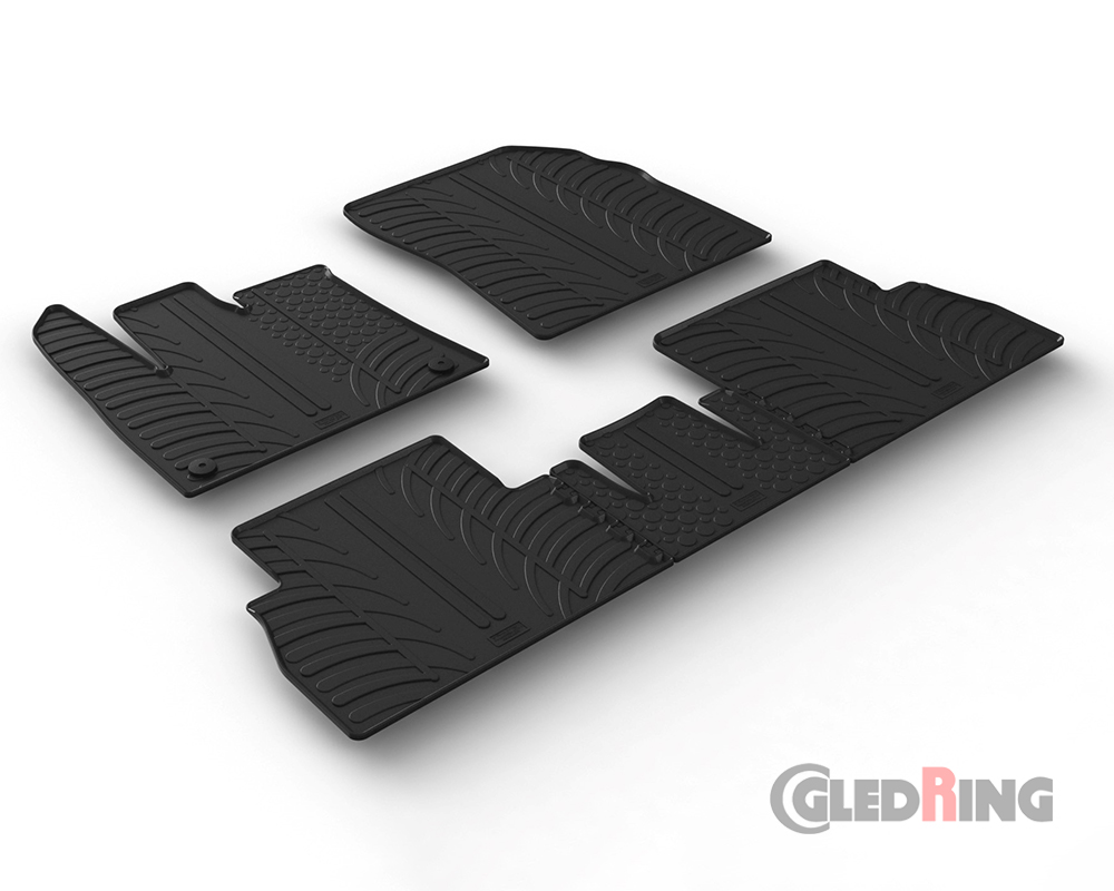 Rubber mats for Peugeot Rifter, 2018- (Round Fasteners)