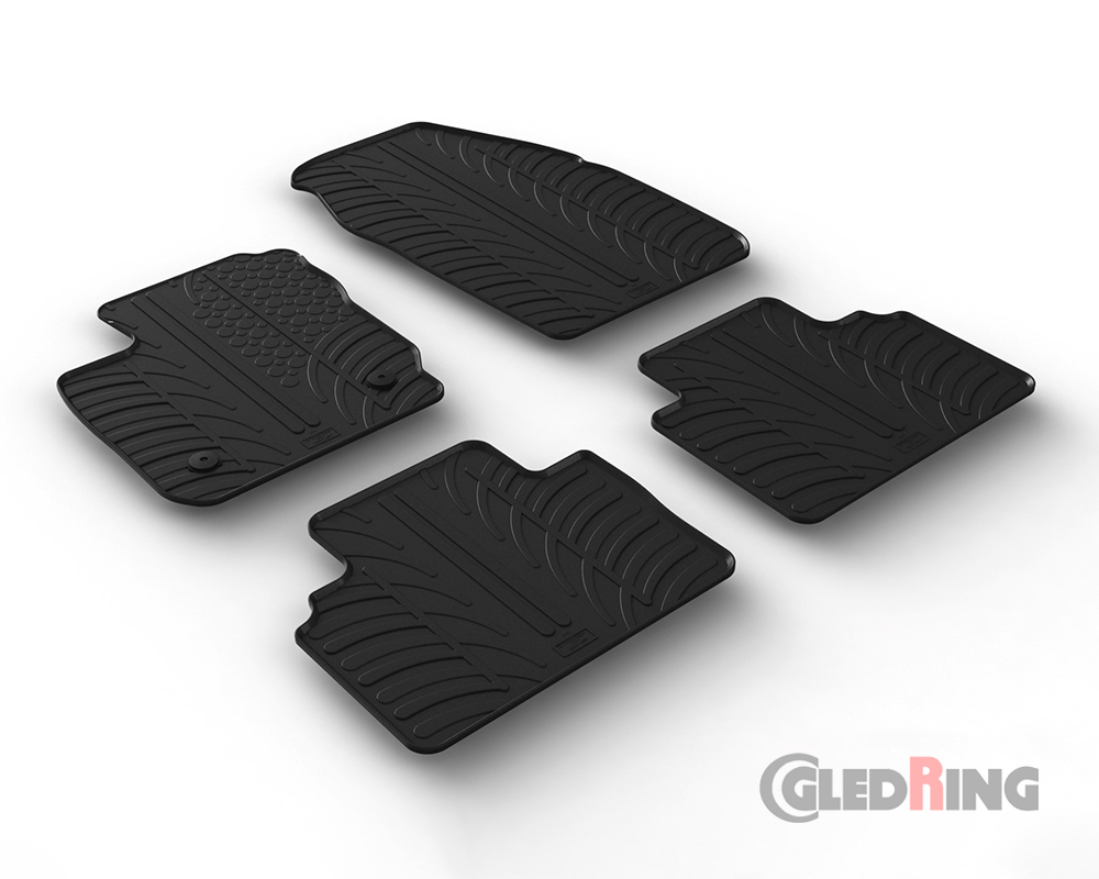 Tapetes de borracha para Ford Tourneo Courier, 2014- (Passageiros, Manual)